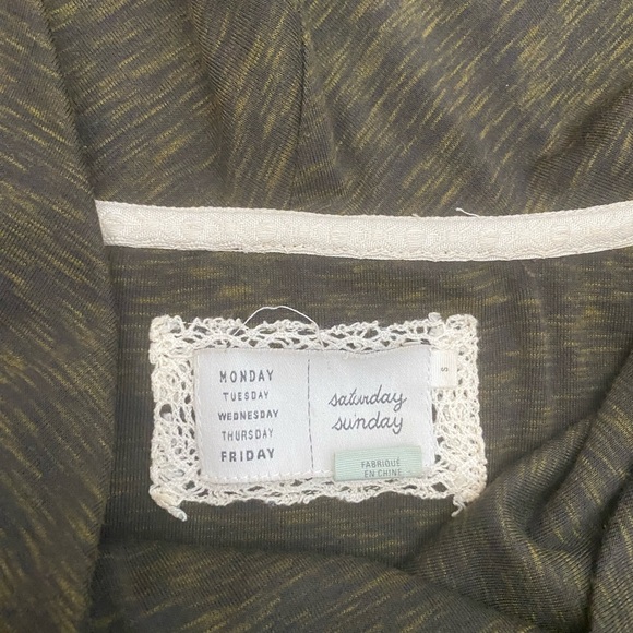 Saturday Sunday Anthropologie Long Sleeve Cowel Neck Boho Dress Sz Small - Picture 2 of 4